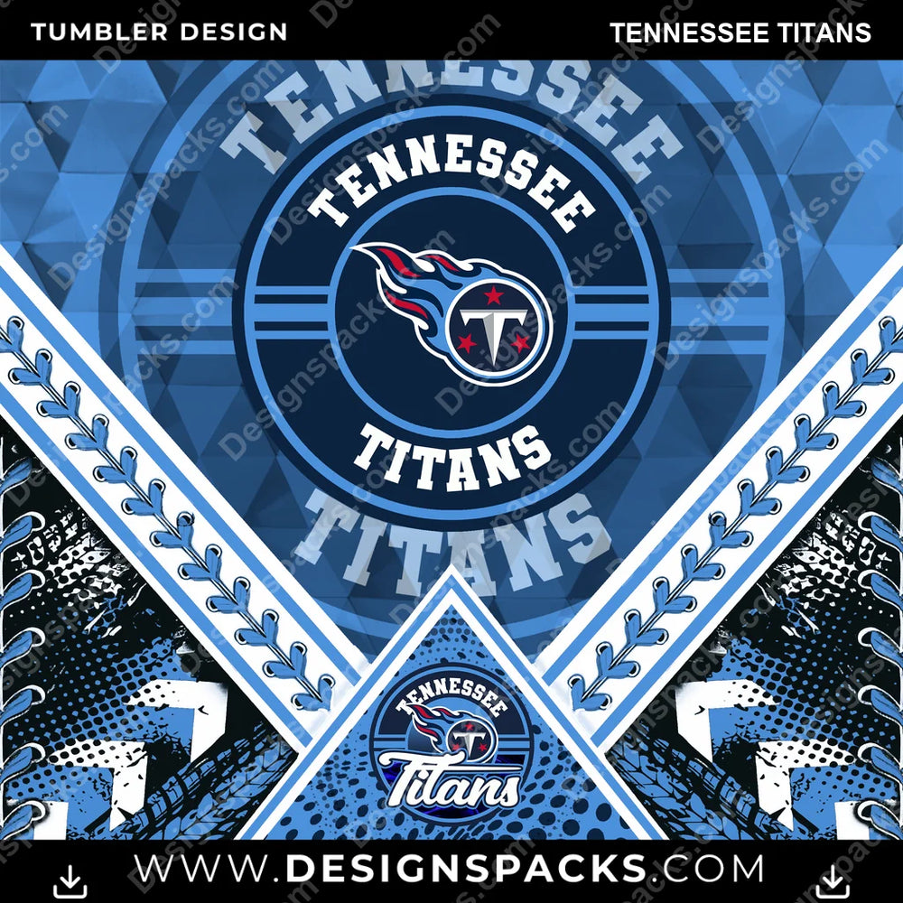 Football Diamond Tennessee Titans NFL Football Tumbler Digital Wrap Design Download