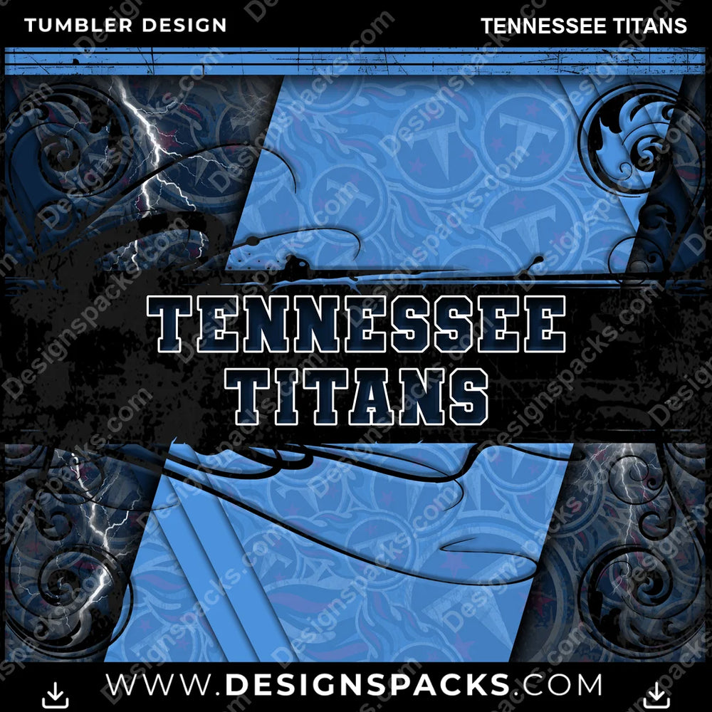 Football Elegant Tennessee Titans NFL Football Tumbler Digital Wrap Design Download
