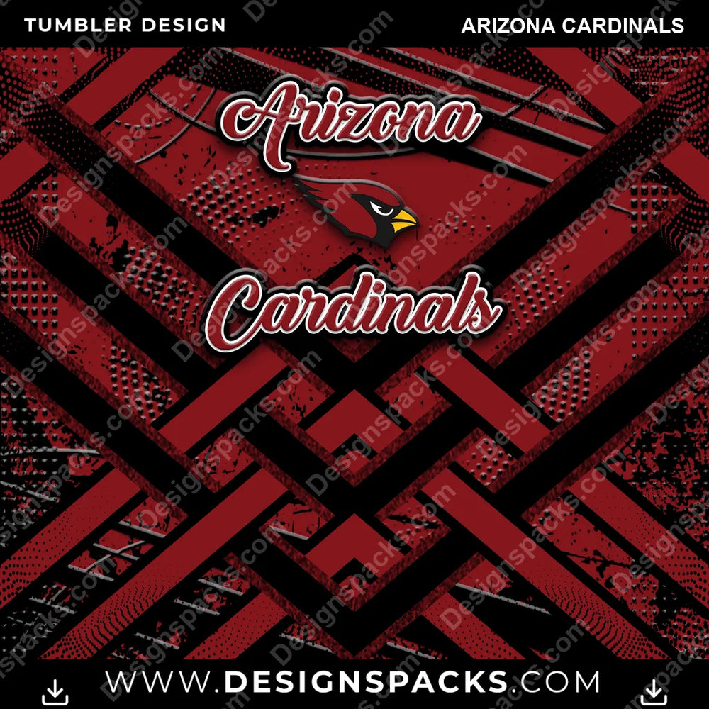 Football Glitter Stripe Arizona Cardinals NFL Football Tumbler Digital Wrap Design Download