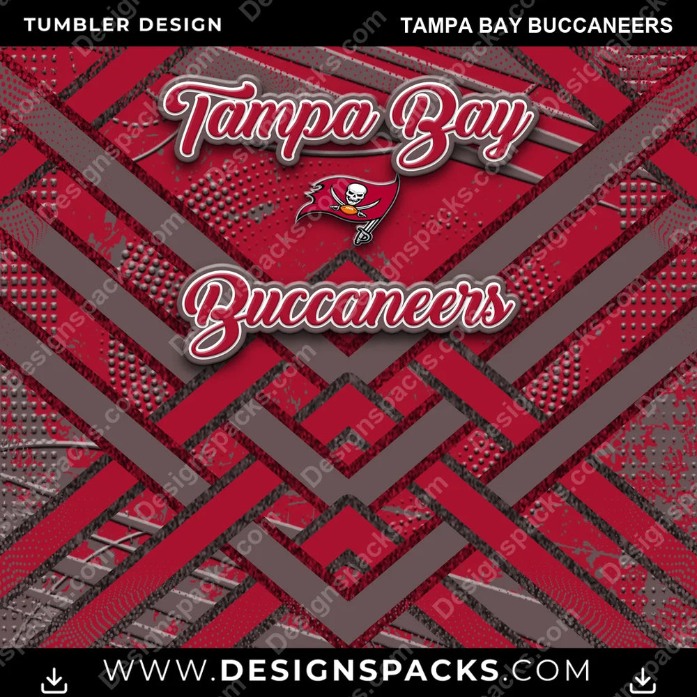 Football Glitter Stripe Tampa Bay Buccaneers NFL Football Tumbler Digital Wrap Design Download