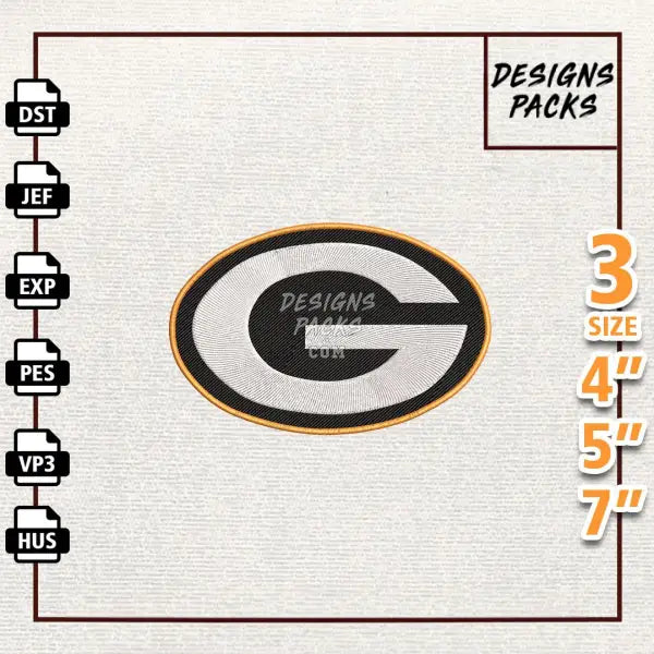 Football Green Bay Packers Embroidery Design