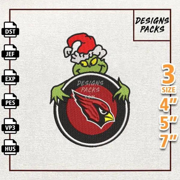 Football Grinch Arizona Cardinals Embroidery Design