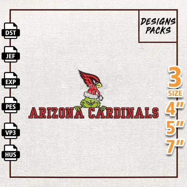 Football Grinch Arizona Cardinals Embroidery Design