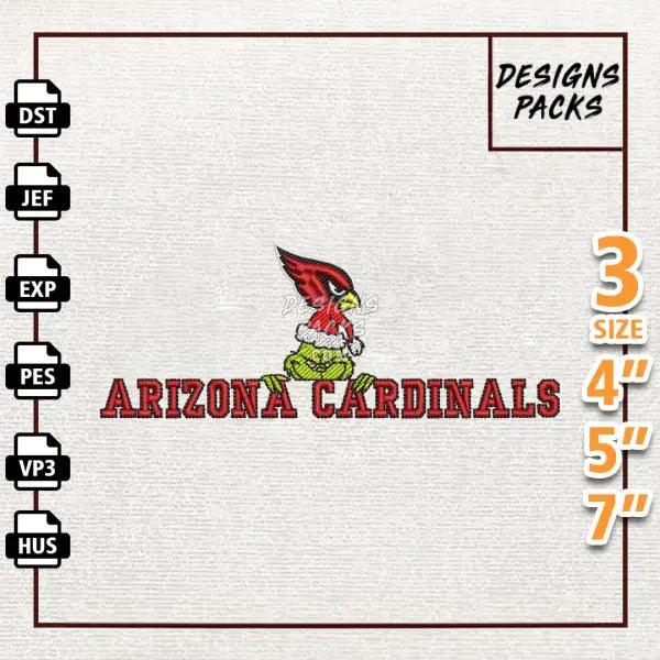 Football Grinch Arizona Cardinals Embroidery Design