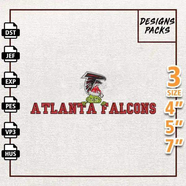 Football Grinch Atlanta Falcons Embroidery Design