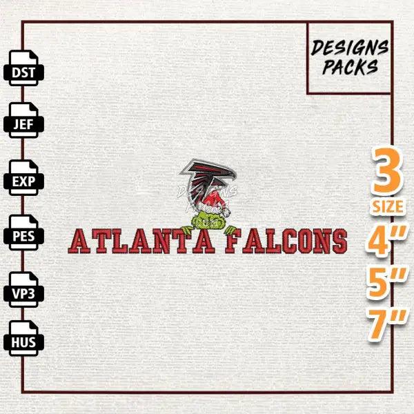 Football Grinch Atlanta Falcons Embroidery Design