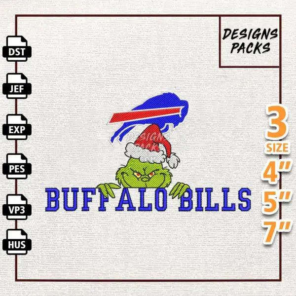 Football Grinch Buffalo Bills Embroidery Design