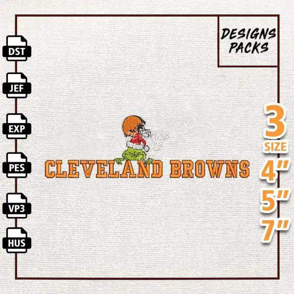 Football Grinch Cleveland Browns Embroidery Design