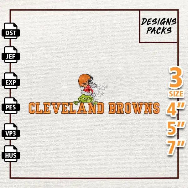 Football Grinch Cleveland Browns Embroidery Design