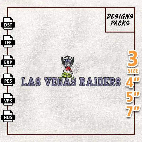 Football Grinch Las Vegas Raiders Embroidery Design