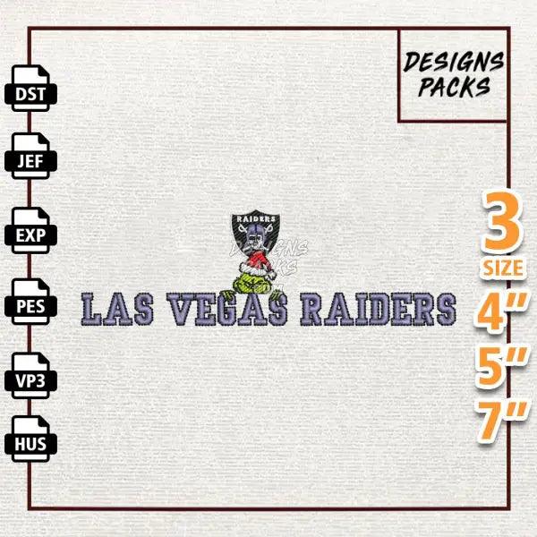 Football Grinch Las Vegas Raiders Embroidery Design