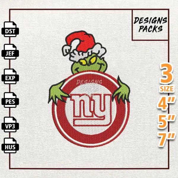 Football Grinch New York Giants Embroidery Design