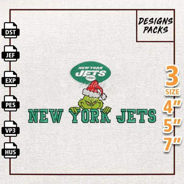 Football Grinch New York Jets Embroidery Design