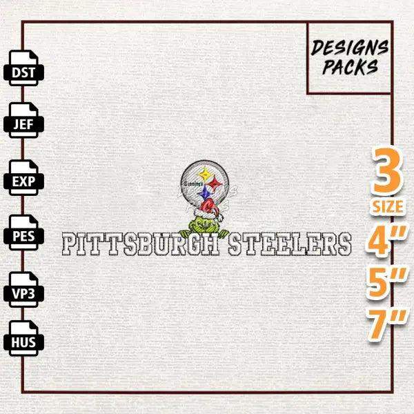 Football Grinch Pittsburgh Steelers  Embroidery Design