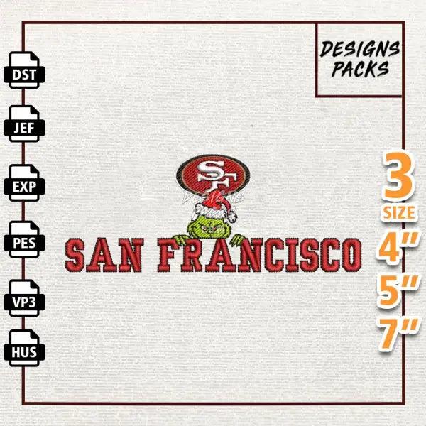 Football Grinch San Francisco Embroidery Design
