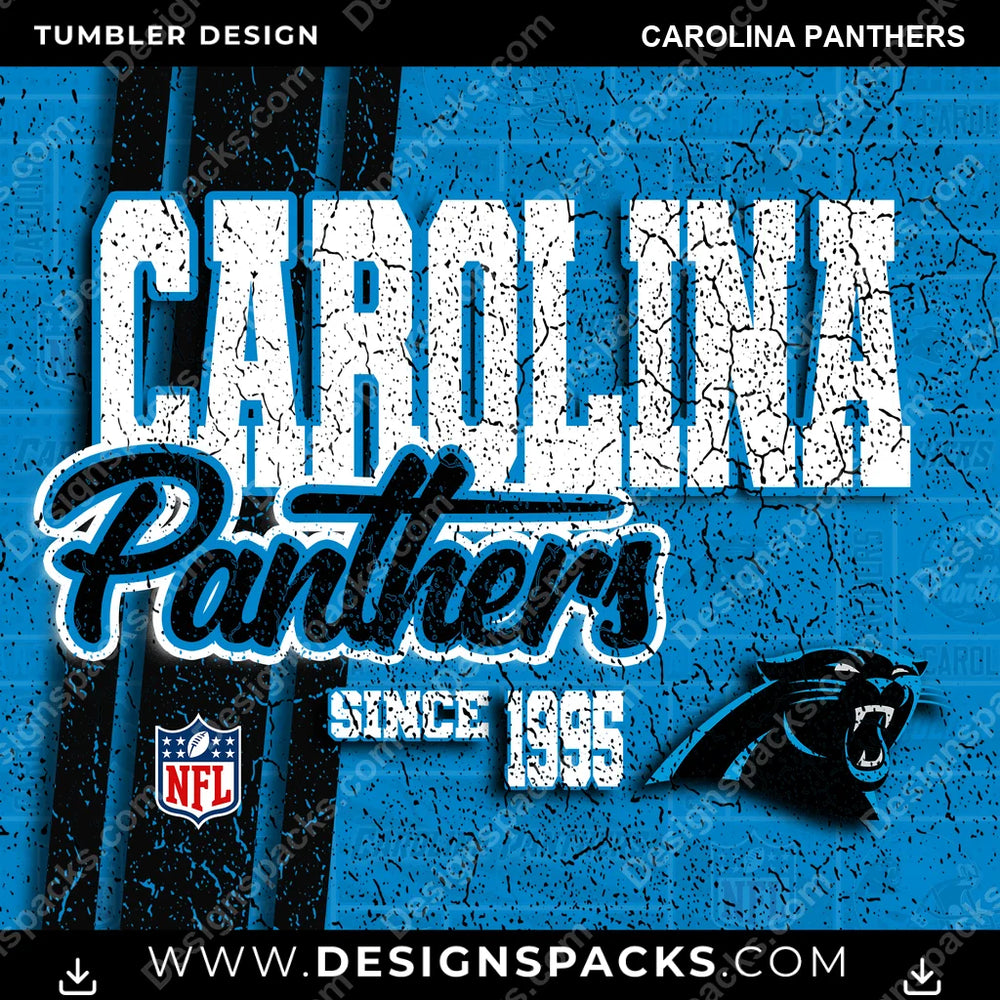 Football Grunge Carolina Panthers NFL Football Tumbler Digital Wrap Design Download