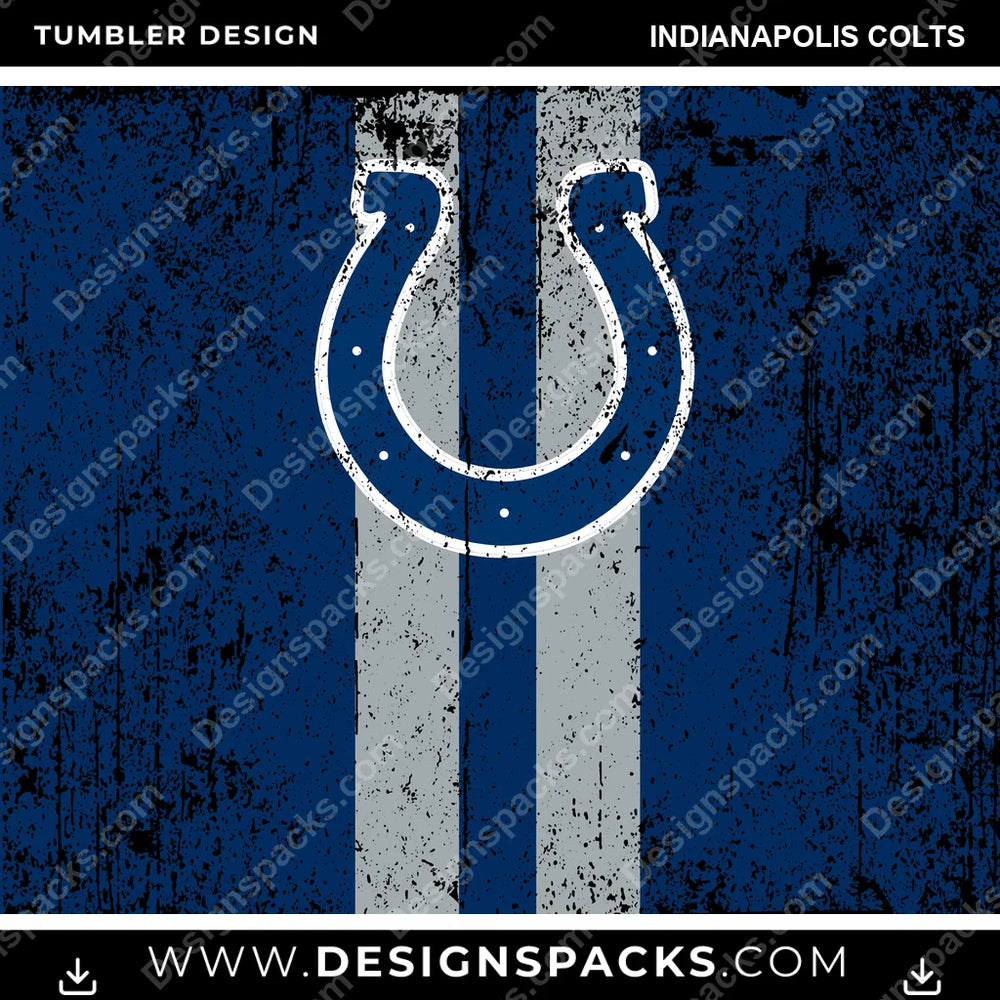Football Grunge Style Indianapolis Colts NFL Football Tumbler Digital Wrap Design Download