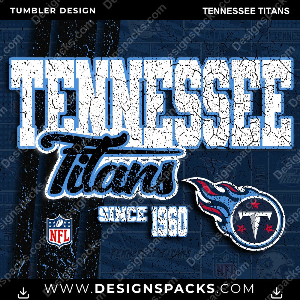 Football Grunge Tennessee Titans NFL Football Tumbler Digital Wrap Design Download