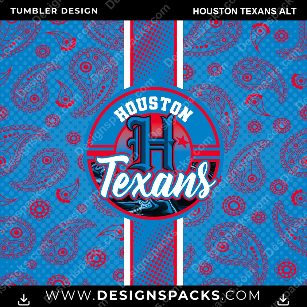 Football Handkerchief Houston Texans Alt NFL Football Tumbler Digital Wrap Design Download