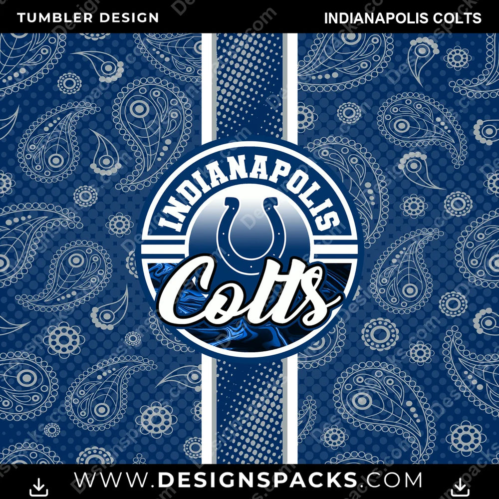 Football Handkerchief Indianapolis Colts NFL Football Tumbler Digital Wrap Design Download