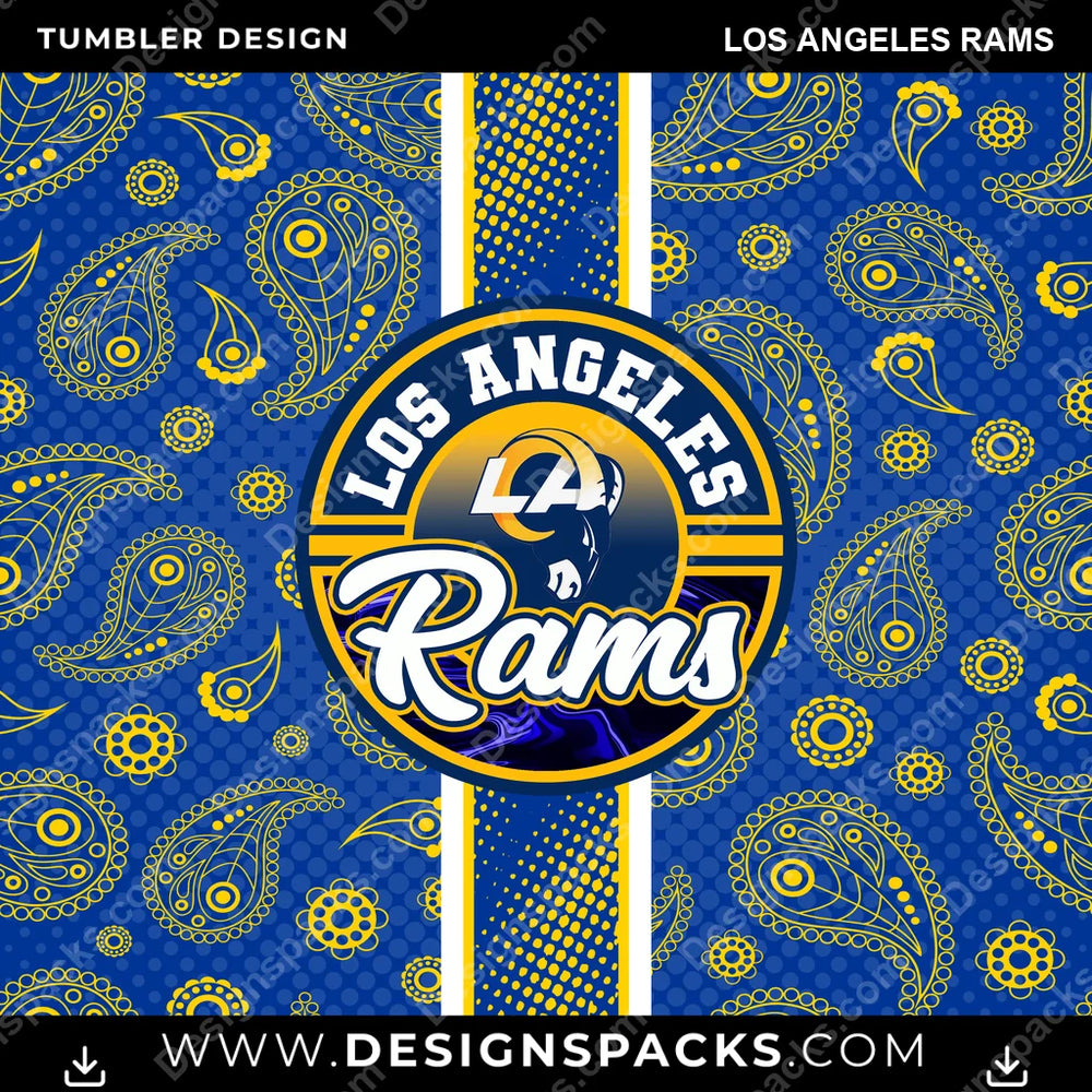 Football Handkerchief Los Angeles Rams NFL Football Tumbler Digital Wrap Design Download