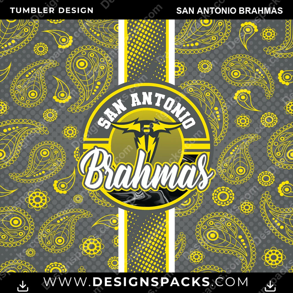 Football Handkerchief San Antonio Brahmas NFL Football Tumbler Digital Wrap Design Download