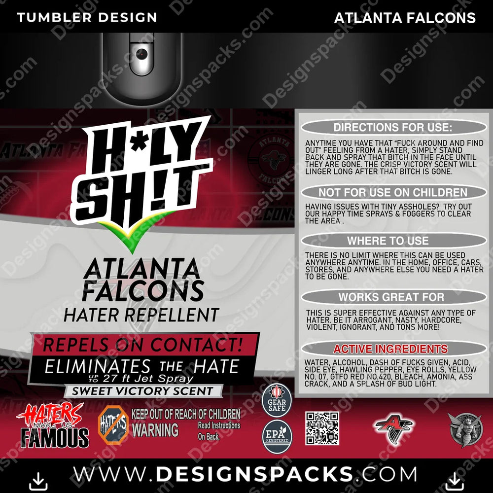 Football HOLY SHIT Atlanta Falcons NFL Football Tumbler Digital Wrap Design Download