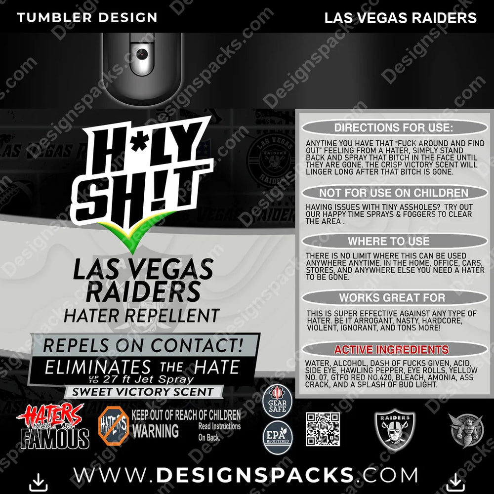 Football HOLY SHIT Las Vegas Raiders NFL Football Tumbler Digital Wrap Design Download