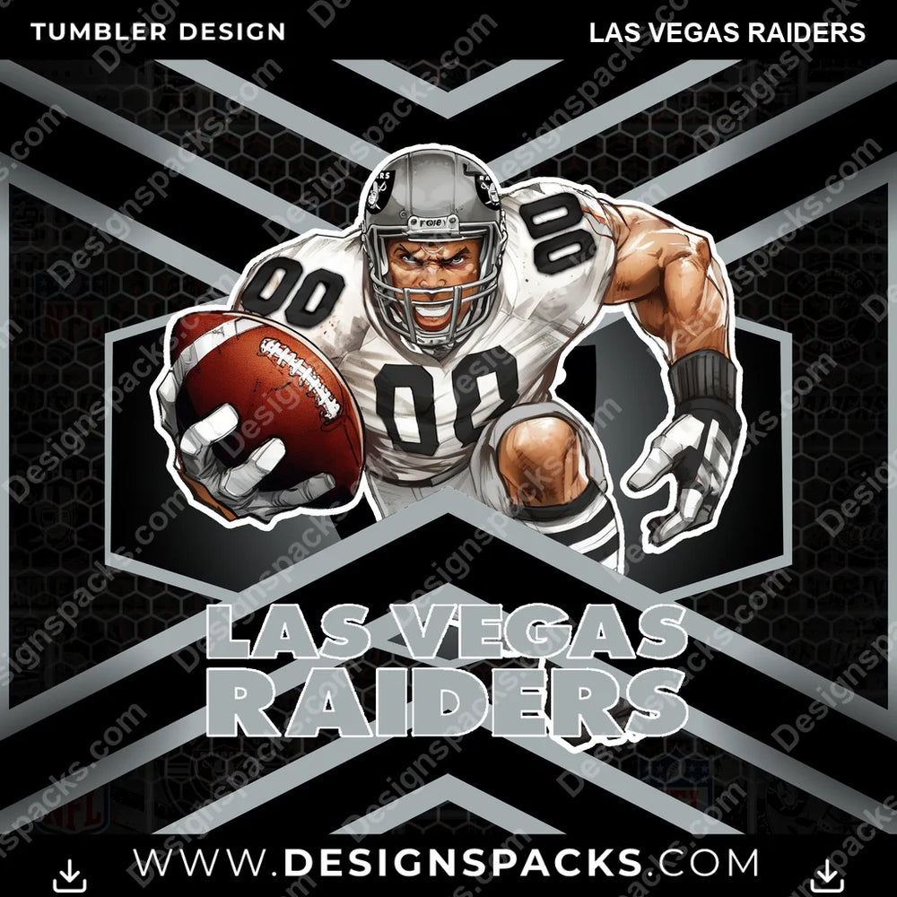 Football Honeycomb Las Vegas Raiders NFL Football Tumbler Digital Wrap Design Download