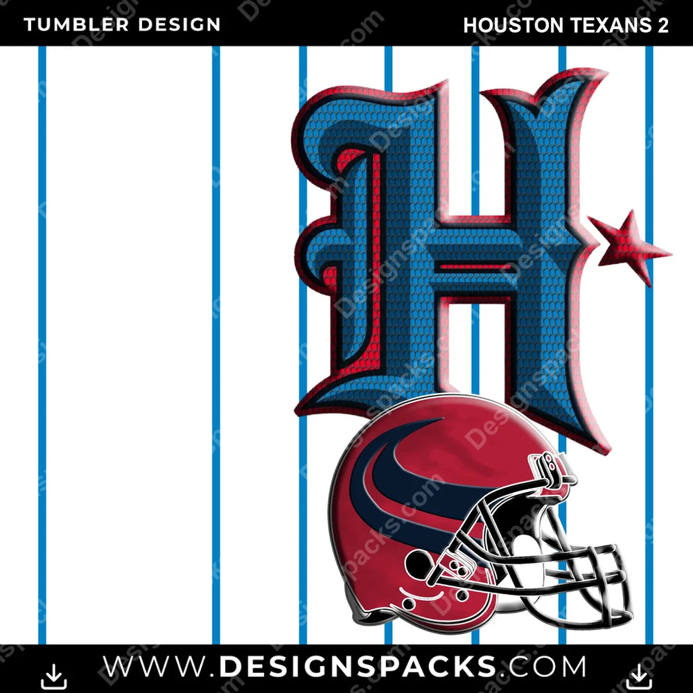 Football Honeycomb Logo Houston Texans 2 NFL Football Tumbler Digital Wrap Design Download