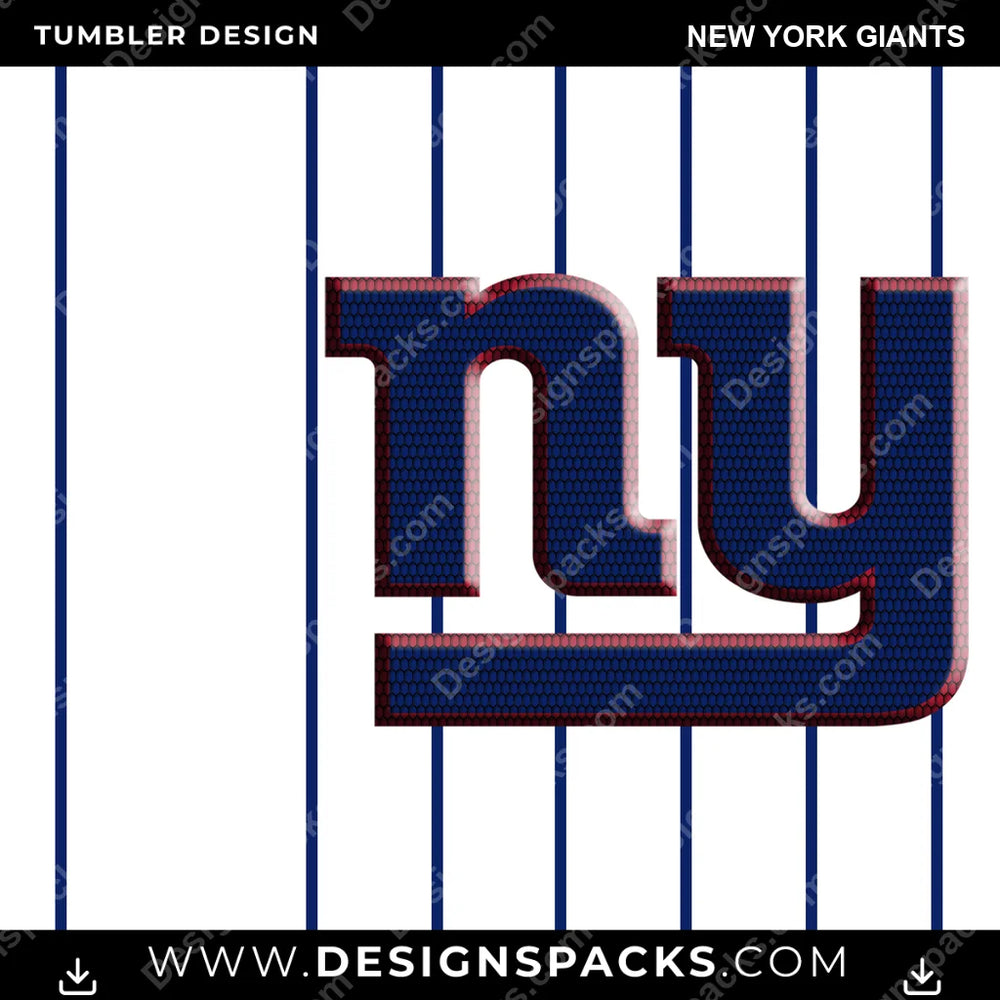 Football Honeycomb Logo New York Giants NFL Football Tumbler Digital Wrap Design Download
