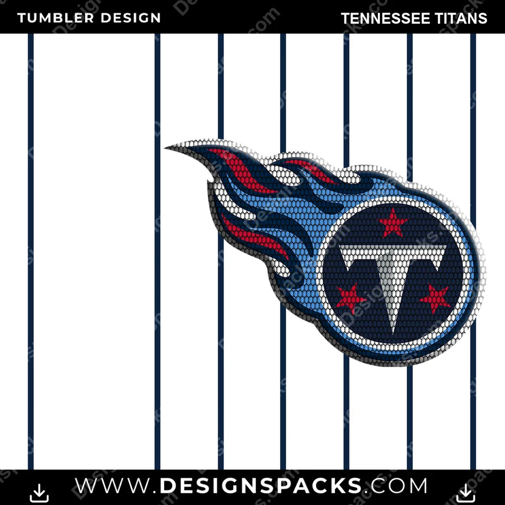 Football Honeycomb Logo Tennessee Titans NFL Football Tumbler Digital Wrap Design Download