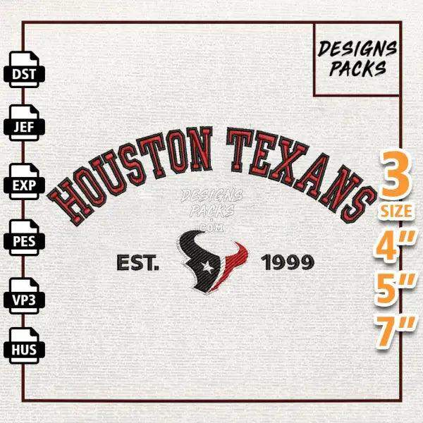 Football Houston Texans Embroidery Design