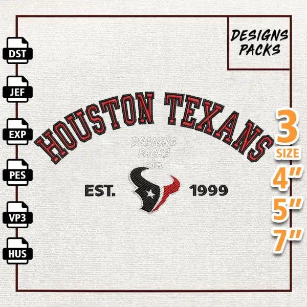 Football Houston Texans Embroidery Design