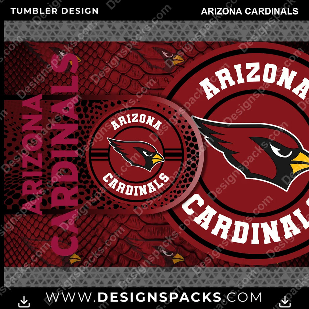 Football Hyper Arizona Cardinals NFL Football Tumbler Digital Wrap Design Download