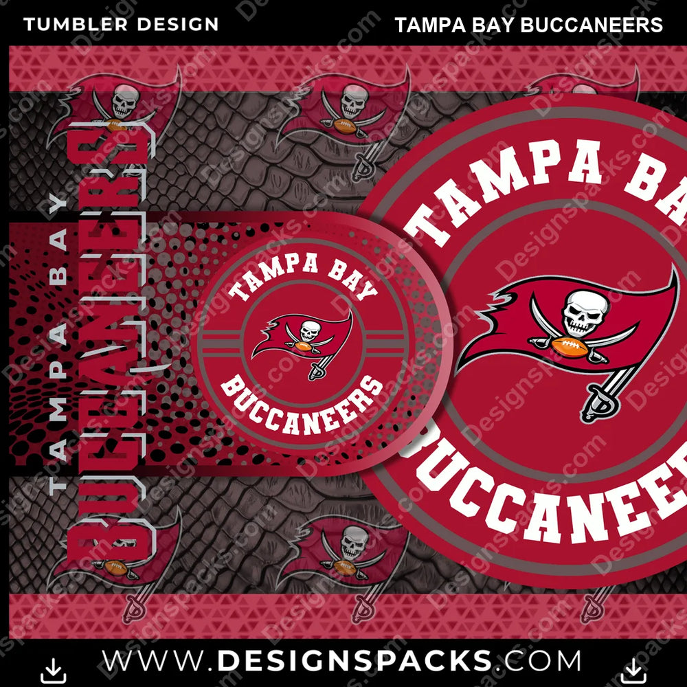 Football Hyper Tampa Bay Buccaneers NFL Football Tumbler Digital Wrap Design Download