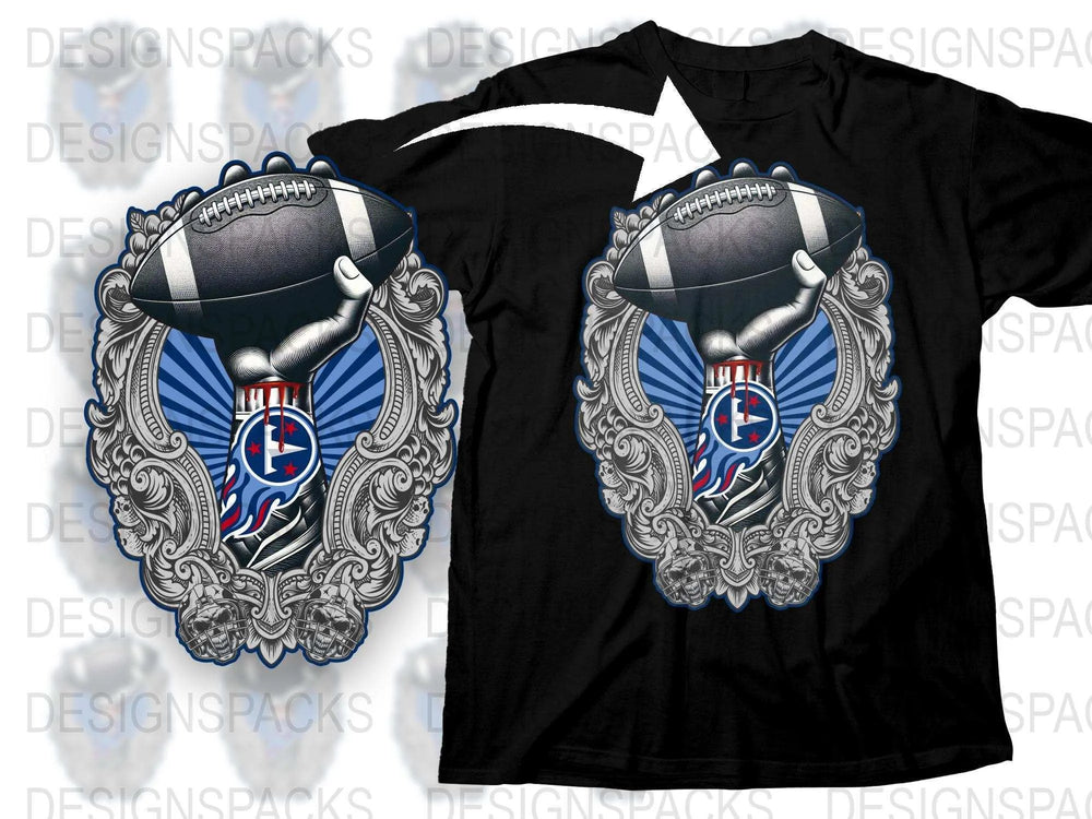 Tennessee Titans Inspired Graphic T-Shirt, NFL Team Emblem Sports Tee, Unique Football Fan Apparel