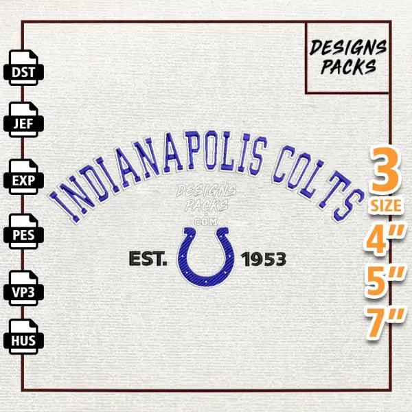 Football Indianapolis Colts Embroidery Design