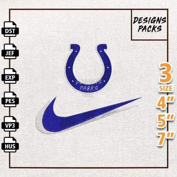 Football Indianapolis Colts Embroidery Design