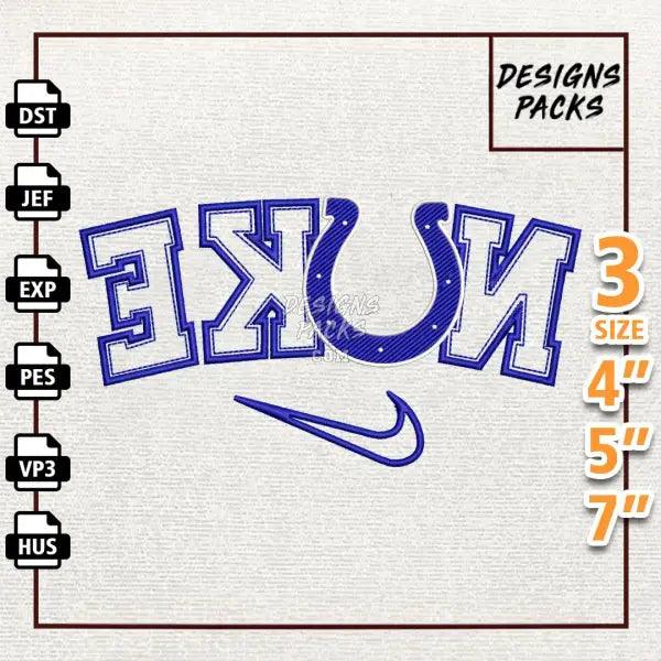 Football Indianapolis Colts Embroidery Design
