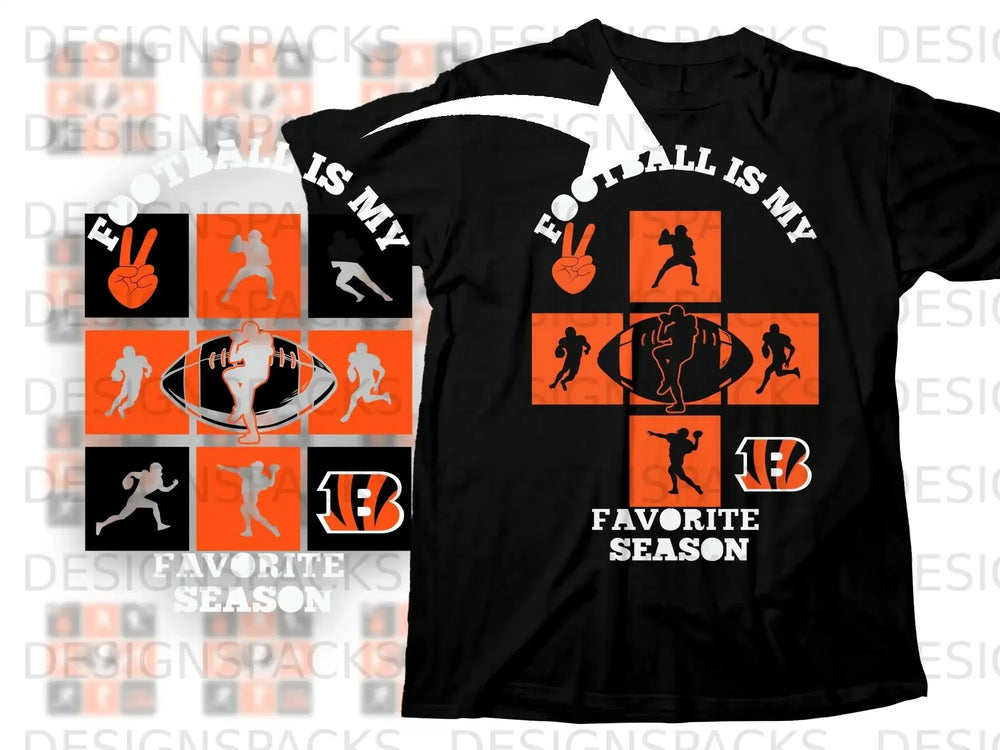 FOOTBALL IS MY FAVORITE SEASON Bengals B logo product type