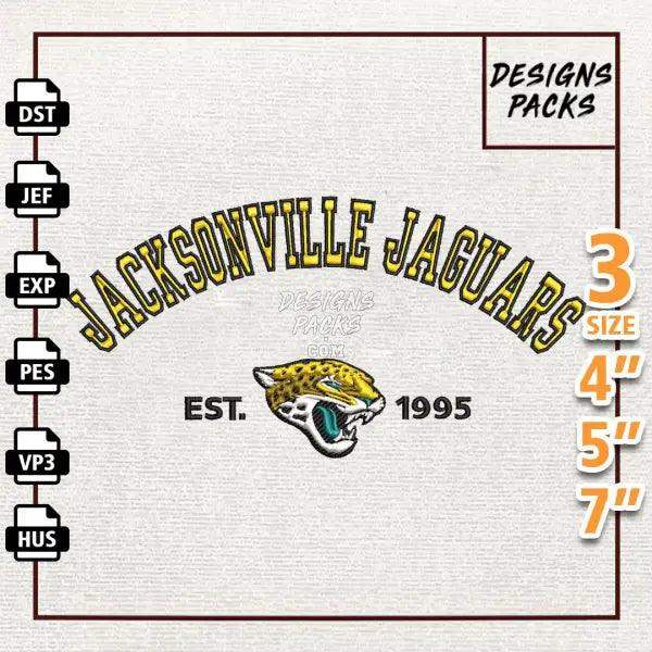 Football Jacksonville Jaguar Embroidery Design