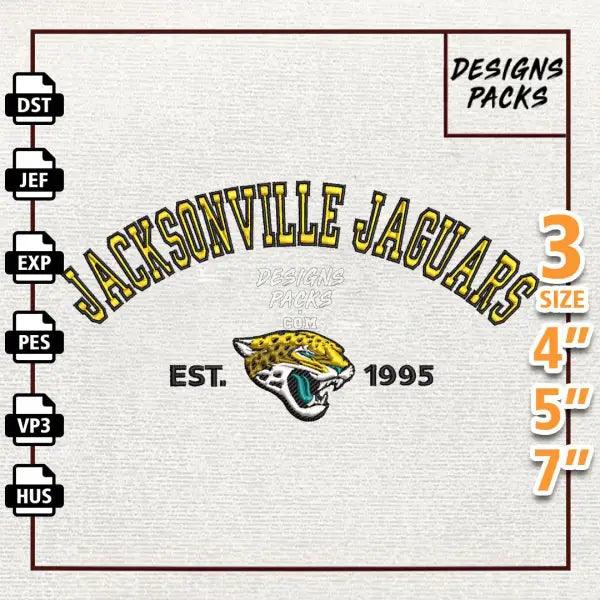 Football Jacksonville Jaguar Embroidery Design