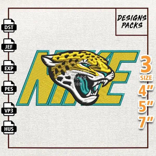 Football Jacksonville Jaguars Embroidery Design