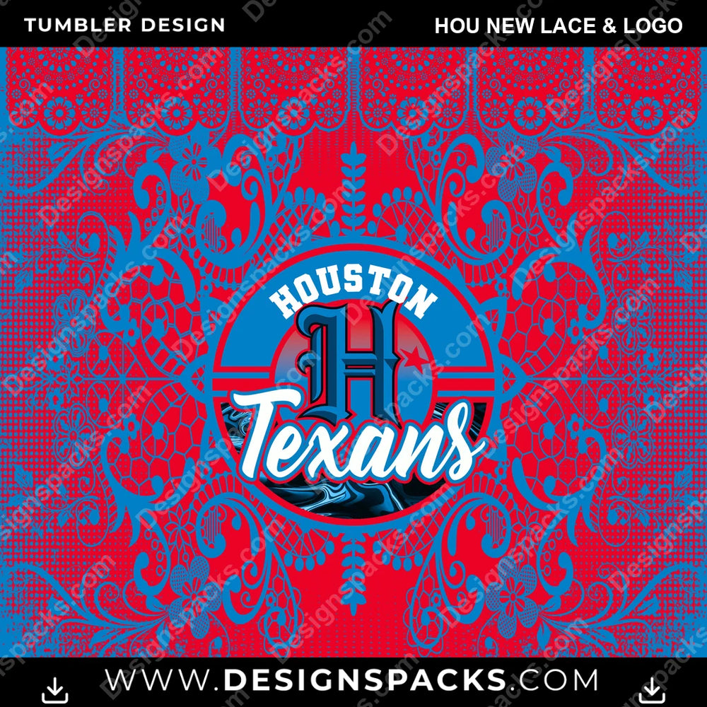 Football Lace & Logo HOU NEW Lace & Logo NFL Football Tumbler Digital Wrap Design Download