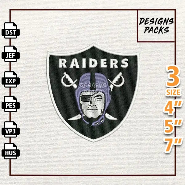 Football  Las Vegas Raiders Embroidery Design