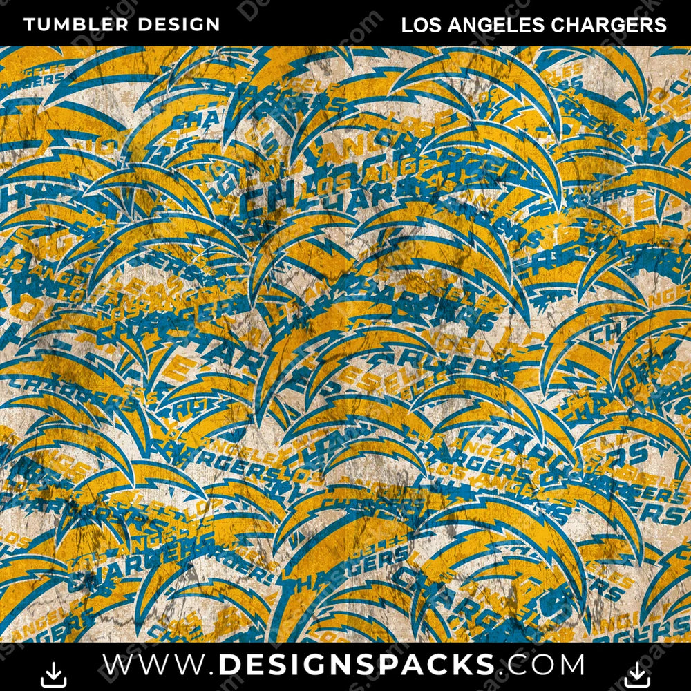 Football Logo BG Los Angeles Chargers NFL Football Tumbler Digital Wrap Design Download