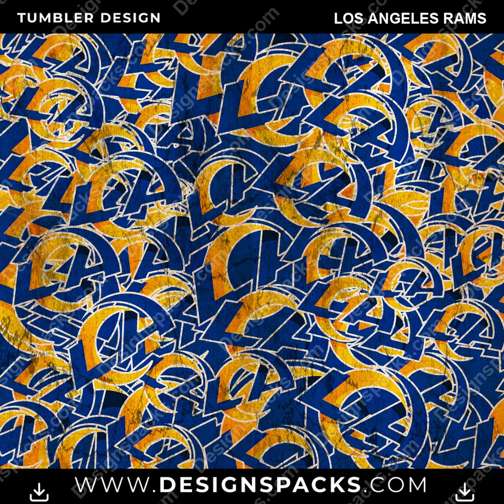 Football Logo BG Los Angeles Rams NFL Football Tumbler Digital Wrap Design Download