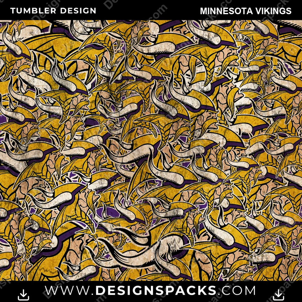 Football Logo BG Minnesota Vikings NFL Football Tumbler Digital Wrap Design Download