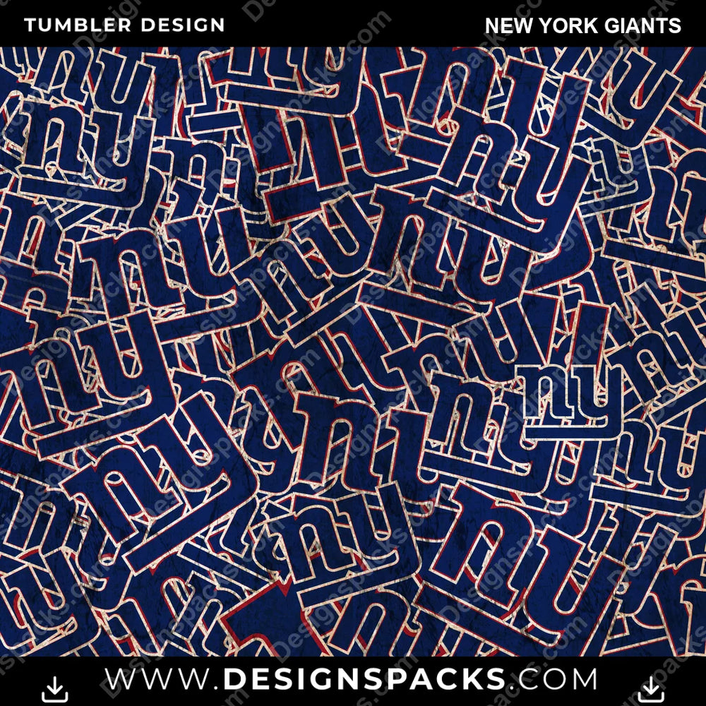 Football Logo BG New York Giants NFL Football Tumbler Digital Wrap Design Download